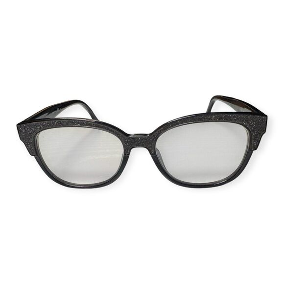 Jimmy Choo JC177 Eyeglasses Cat Eye Dark Gray Silver Glitter‎ Frames 51-17-145mm - Picture 3 of 9